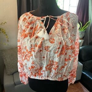 J crew floral blouse